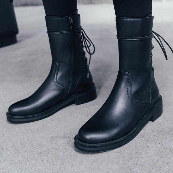 boots genuine leather ankle women classic matin fashion flats winter lace up high casual womens booties shoes, Black
boots genuine leather ankle women classic matin fashion flats winter lace up high casual womens booties shoes, Black