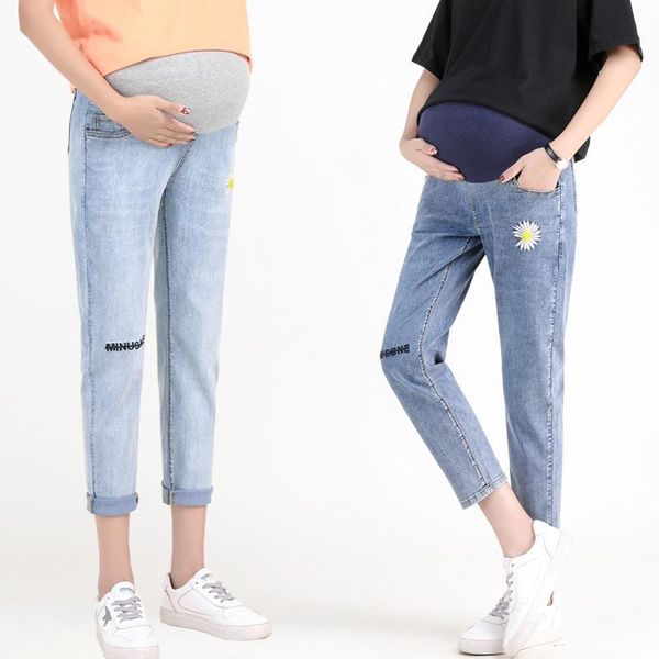 maternity bottoms 6xl plus fertilizer jeans loose fashion autumn cropped trousers wide leg pants adjustable waist wear, White
maternity bottoms 6xl plus fertilizer jeans loose fashion autumn cropped trousers wide leg pants adjustable waist wear, White