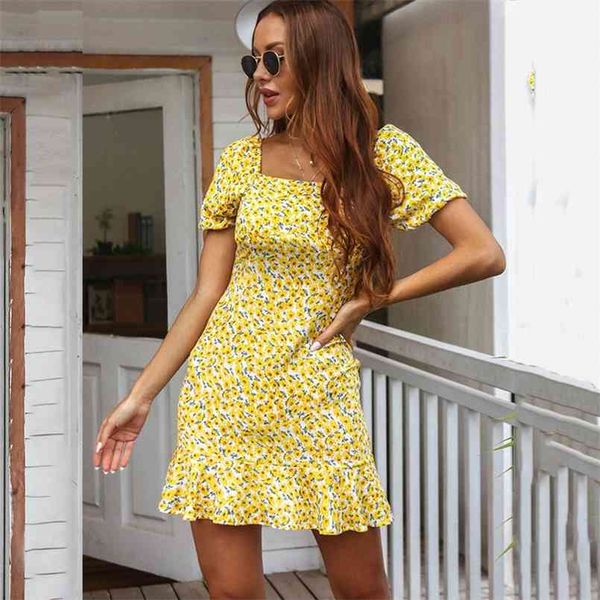 summer vintage dress for womens style puff sleeve short-sleeved floral ruffles dress mini beach clothing women 210508, Black;gray
summer vintage dress for womens style puff sleeve short-sleeved floral ruffles dress mini beach clothing women 210508, Black;gray