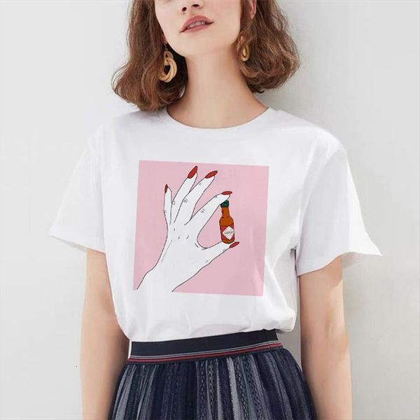summer fashion tees graphic kawaii womens camisas mujer korean clothes, White
summer fashion tees graphic kawaii womens camisas mujer korean clothes, White
