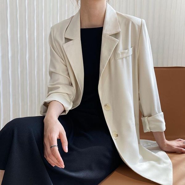 women's suits & blazers thin blazer summer 2021 single breasted loose suit coat solid color top, White;black
women's suits & blazers thin blazer summer 2021 single breasted loose suit coat solid color top, White;black