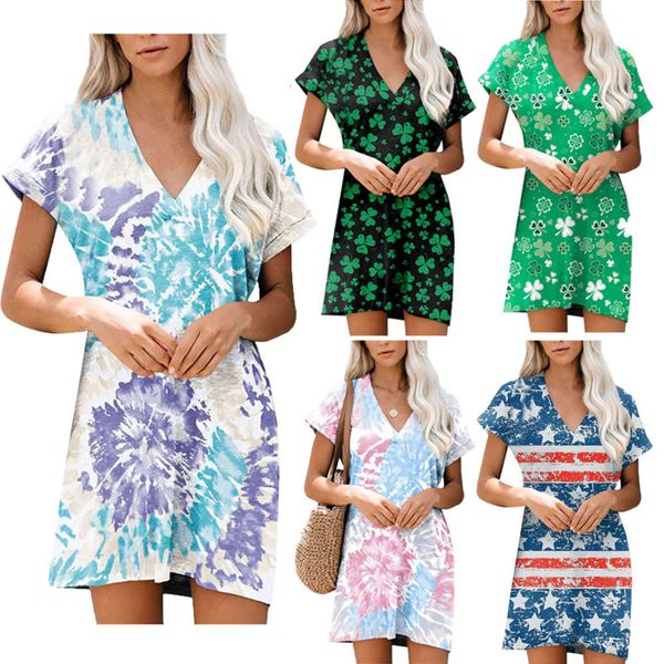 skirt multicolor print women's v-neck summer short sleeve mid length slim fit dress, Black;gray
skirt multicolor print women's v-neck summer short sleeve mid length slim fit dress, Black;gray