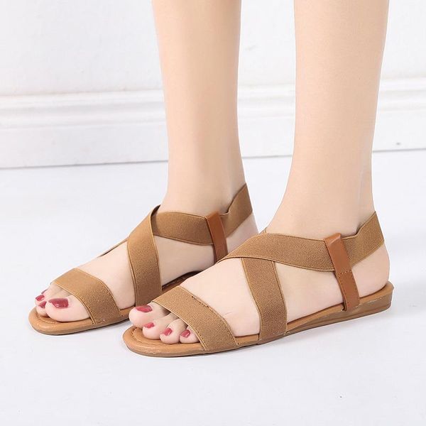 woman summer cross tied solid flats women's sandals ladies female open toe footwear plus size flock slip on shoes, Black
woman summer cross tied solid flats women's sandals ladies female open toe footwear plus size flock slip on shoes, Black