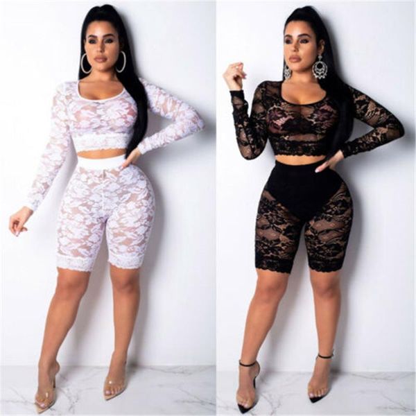 women summer lace crop blouse+pants two-piece playsuit bodysuit jumpsuit romper set women's tracksuits, Gray
women summer lace crop blouse+pants two-piece playsuit bodysuit jumpsuit romper set women's tracksuits, Gray