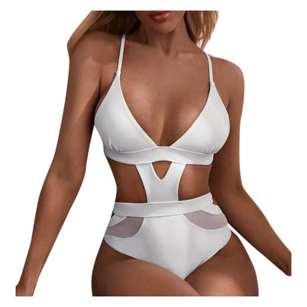 women's swimwear one piece bathing with striped open back beach suit bikini, White;black
women's swimwear one piece bathing with striped open back beach suit bikini, White;black