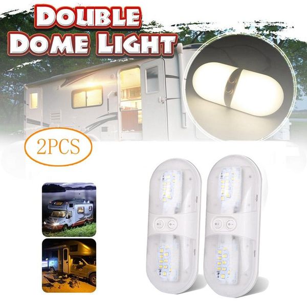 working light 2pcs rv double dome light, 12v fixture roof ceiling reading 6000k camper trailer
working light 2pcs rv double dome light, 12v fixture roof ceiling reading 6000k camper trailer