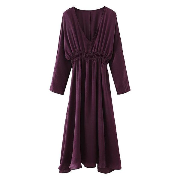 casual dresses autumn dress women waist silk textured v-neck fashion, Black;gray
casual dresses autumn dress women waist silk textured v-neck fashion, Black;gray