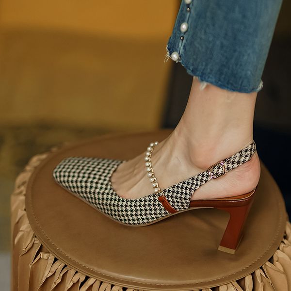 2021 square toe basic female pumps buckle strap slingback square med heel fashion women shoes casual party shoes mm, Black
2021 square toe basic female pumps buckle strap slingback square med heel fashion women shoes casual party shoes mm, Black