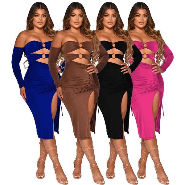 casual dresses wuhe night party high side slit cut out women off shoulder dress long sleeve bodycon ruched stacked pencil, Black;gray
casual dresses wuhe night party high side slit cut out women off shoulder dress long sleeve bodycon ruched stacked pencil, Black;gray
