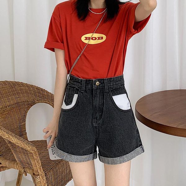 women's shorts black plus size feminino summer blue jeans high waist denim kr tkie spodenki damskie korean lady, White;black
women's shorts black plus size feminino summer blue jeans high waist denim kr tkie spodenki damskie korean lady, White;black
