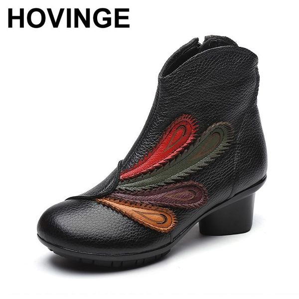 boots hovinge brand 2021 winter women genuine leather female folk style comfortable warm shoes woman ankle sapato feminino, Black
boots hovinge brand 2021 winter women genuine leather female folk style comfortable warm shoes woman ankle sapato feminino, Black
