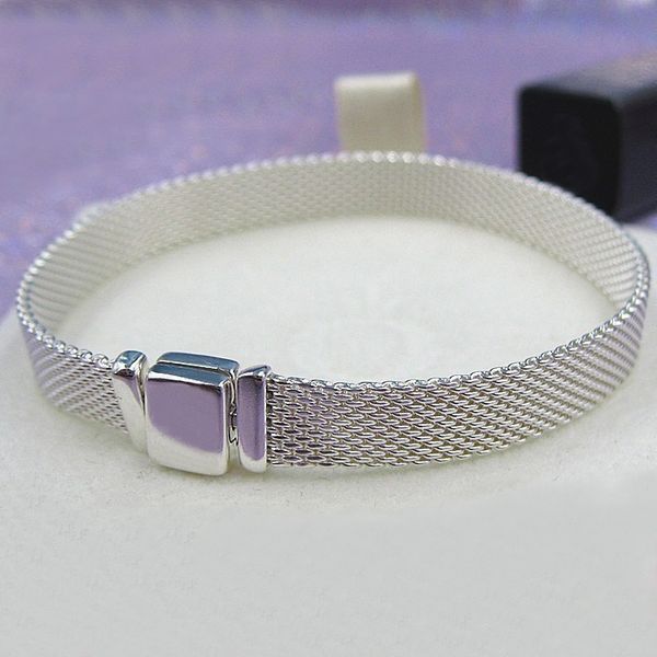 womens mesh bracelets 925 sterling silver fashion classic designer charm bracelet fit pandora style fine jewelry lady gift with original box, Golden;silver
womens mesh bracelets 925 sterling silver fashion classic designer charm bracelet fit pandora style fine jewelry lady gift with original box, Golden;silver