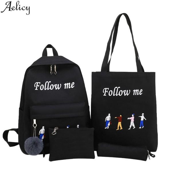 backpack aelicy girl cartoon alphabet student large capacity travel canvas fashion trend casual bag 4 piece set
backpack aelicy girl cartoon alphabet student large capacity travel canvas fashion trend casual bag 4 piece set