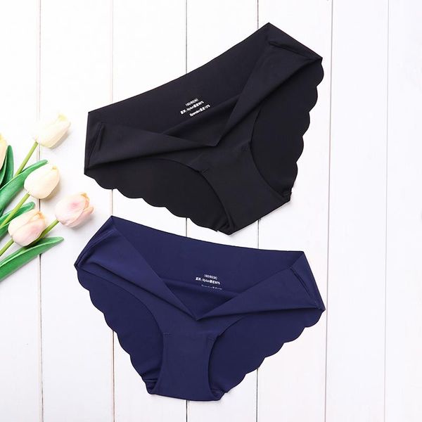 women's panties seamless solid ultra-thin underwear low-rise ruffles briefs lingerie, Black;pink
women's panties seamless solid ultra-thin underwear low-rise ruffles briefs lingerie, Black;pink