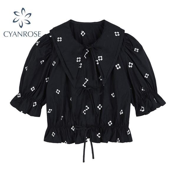 summer vintage appliques short sleeve women korean style streetwear sweet turn-down collar casual female crop shirts 210430, White
summer vintage appliques short sleeve women korean style streetwear sweet turn-down collar casual female crop shirts 210430, White