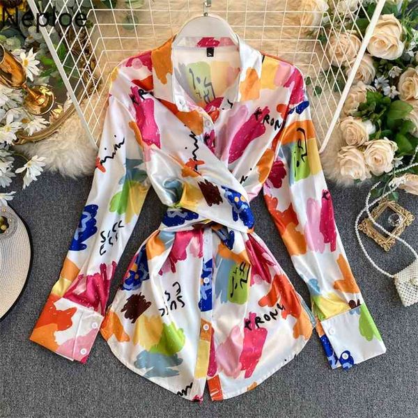 tie dye satin shirts women fashion turn down collar single breasted blouse irregular lace up slim waist female 49957 210422, White
tie dye satin shirts women fashion turn down collar single breasted blouse irregular lace up slim waist female 49957 210422, White