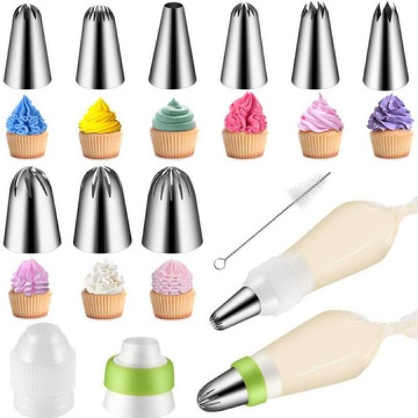 baking & pastry tools 27pcs set silicone bag tips kitchen cake icing piping cream decorating reusable diy
baking & pastry tools 27pcs set silicone bag tips kitchen cake icing piping cream decorating reusable diy