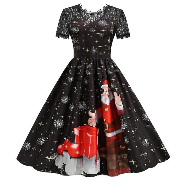 casual dresses 2021 fashion short sleeve lace dress for women christmas printed splice female beach wedding holiday party loose, Black;gray
casual dresses 2021 fashion short sleeve lace dress for women christmas printed splice female beach wedding holiday party loose, Black;gray