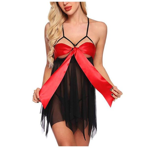 women's sleepwear women bow hollow sleevless lace home dress v-neck nightgown fashion female nightdress + thong ladies homewear, Black;red
women's sleepwear women bow hollow sleevless lace home dress v-neck nightgown fashion female nightdress + thong ladies homewear, Black;red