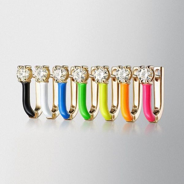 hoop & huggie 2021 colorful enamel yellow white orange pink mini small fluorescent earring, Golden;silver
hoop & huggie 2021 colorful enamel yellow white orange pink mini small fluorescent earring, Golden;silver