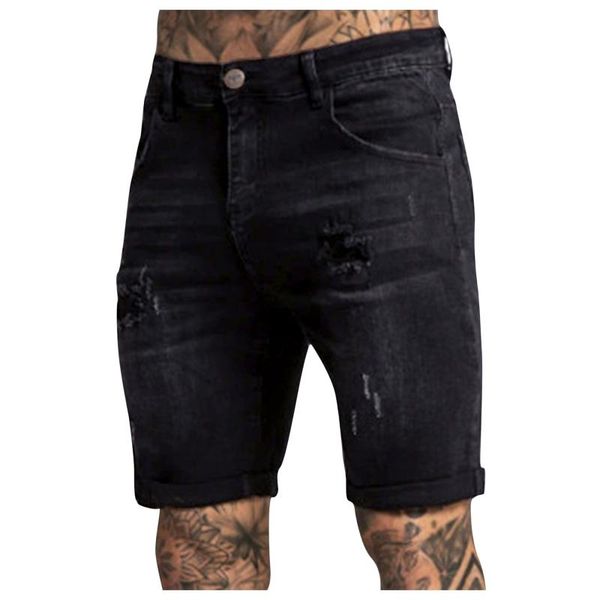 men's shorts casual denim zipper hole jeans tight trousers pocket wash men clothes summer pantalones cortos, White;black
men's shorts casual denim zipper hole jeans tight trousers pocket wash men clothes summer pantalones cortos, White;black