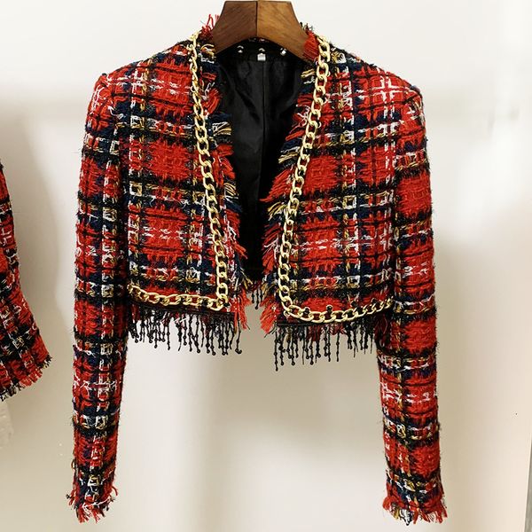 skirts 2021 female chic spring short high-quality metal jacket chain bars plaid tweed jackets c816, Black
skirts 2021 female chic spring short high-quality metal jacket chain bars plaid tweed jackets c816, Black