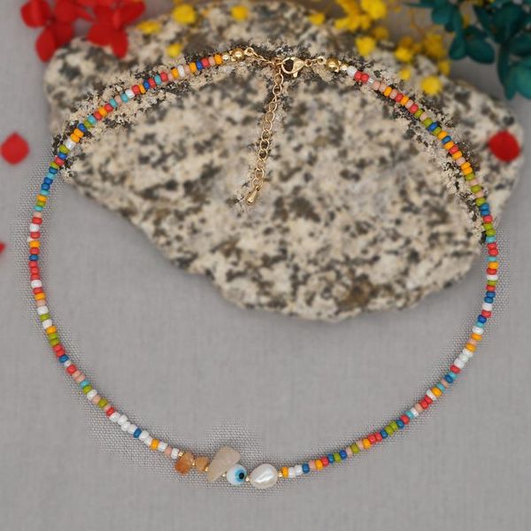 chokers bohemian mixed color eye colorful beaded choker necklace for women boho summer beach jewelry, Golden;silver
chokers bohemian mixed color eye colorful beaded choker necklace for women boho summer beach jewelry, Golden;silver