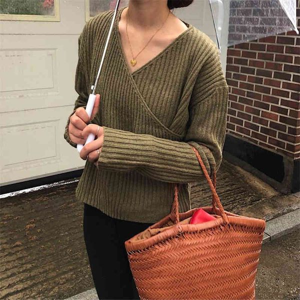 sweaters green solid cross pullovers basic regular fashion female warm women all match knitted sweaters, White;black
sweaters green solid cross pullovers basic regular fashion female warm women all match knitted sweaters, White;black