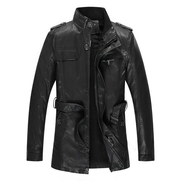men's fur & faux winter leather jacket fashion plus velvet keep warm pu men motorcycle outerwear jackets male, Black
men's fur & faux winter leather jacket fashion plus velvet keep warm pu men motorcycle outerwear jackets male, Black