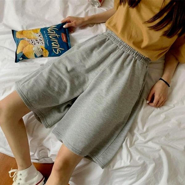 women's shorts women summer clothing loose straight elastic waist sports wild tide five-point short pants casual fashion oversized, White;black
women's shorts women summer clothing loose straight elastic waist sports wild tide five-point short pants casual fashion oversized, White;black