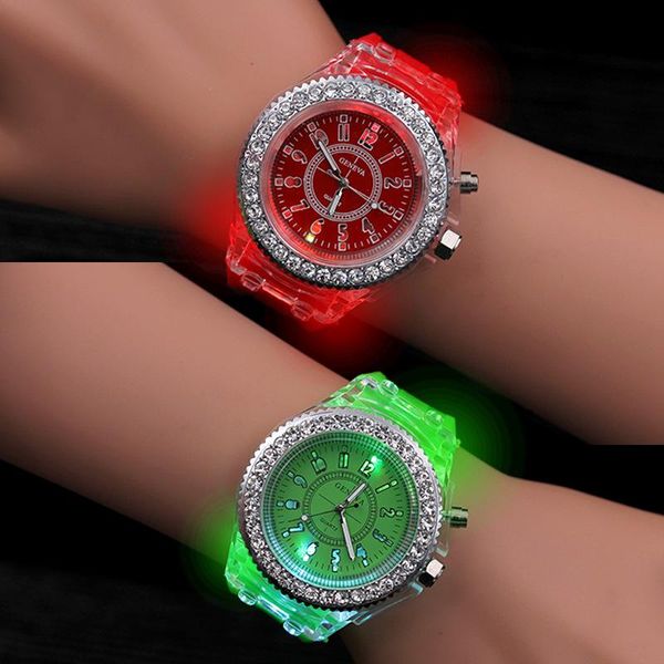 ladies diamond dial quartz watches gifts 7 colors led luminous wristwatch silicone strap for women men kid relogio feminino wristwatches, Slivery;brown
ladies diamond dial quartz watches gifts 7 colors led luminous wristwatch silicone strap for women men kid relogio feminino wristwatches, Slivery;brown