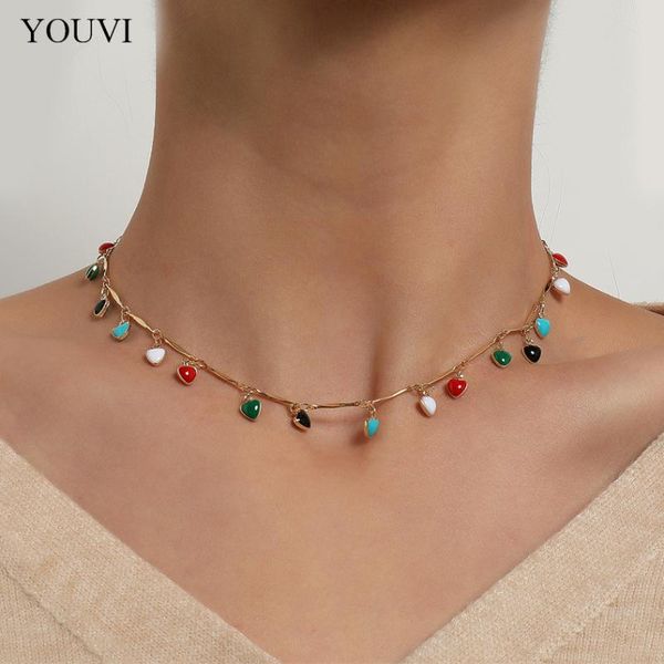 chains youvi bohemia color glaze heart pedant necklace for women aesthetic kpop goth choker necklaces jewelry on neck collar, Silver
chains youvi bohemia color glaze heart pedant necklace for women aesthetic kpop goth choker necklaces jewelry on neck collar, Silver