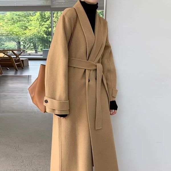women's wool & blends hstar winter women solid sashes double breasted woolen coats female thick warm outerwears office lady korean stre, Black
women's wool & blends hstar winter women solid sashes double breasted woolen coats female thick warm outerwears office lady korean stre, Black