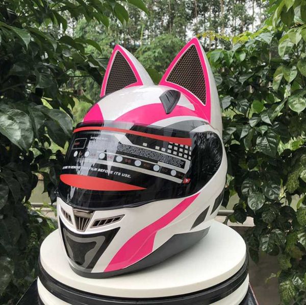 motorcycle helmet men and women racing personality four seasons safety cat ear helmets
motorcycle helmet men and women racing personality four seasons safety cat ear helmets