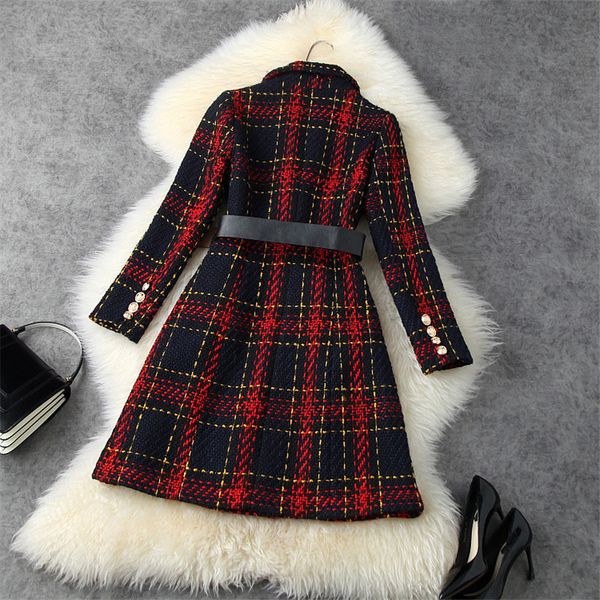 wools british style plaid tweed fleece coats winter jackets elegant designers full wool blend outerwear, Black
wools british style plaid tweed fleece coats winter jackets elegant designers full wool blend outerwear, Black