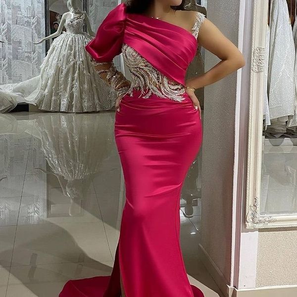 2021 plus size arabic aso ebi lace beaded crystals prom dresses high split satin evening formal party second reception bridesmaid gowns dres, Black
2021 plus size arabic aso ebi lace beaded crystals prom dresses high split satin evening formal party second reception bridesmaid gowns dres, Black