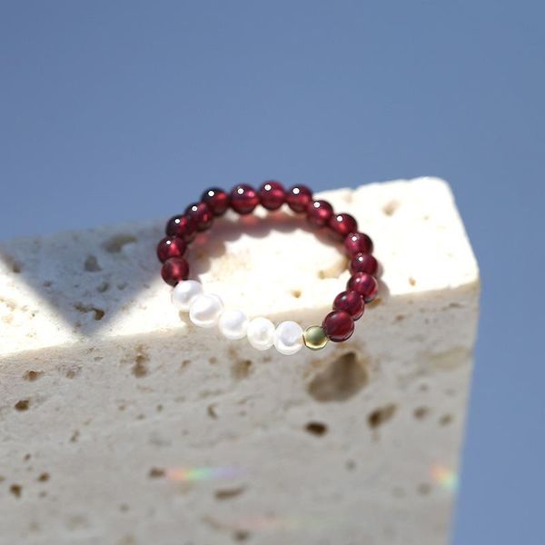 cluster rings natural garnet pearl gold bead 100% 925 sterling silver for women elastic rope design fine jewelry open ring female gift, Golden;silver
cluster rings natural garnet pearl gold bead 100% 925 sterling silver for women elastic rope design fine jewelry open ring female gift, Golden;silver