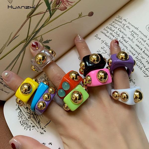 cluster rings huangzhi 2021 colorful acrylic square golden round bead ring geometric for women girls party travel jewelry, Golden;silver
cluster rings huangzhi 2021 colorful acrylic square golden round bead ring geometric for women girls party travel jewelry, Golden;silver
