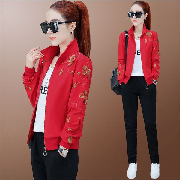 Women's Two Piece Pants spring autumn women tracksuit ladies casual long sleeve solid two piece of set female zipper slim sweatsuit GTOI, White
Women's Two Piece Pants spring autumn women tracksuit ladies casual long sleeve solid two piece of set female zipper slim sweatsuit GTOI, White