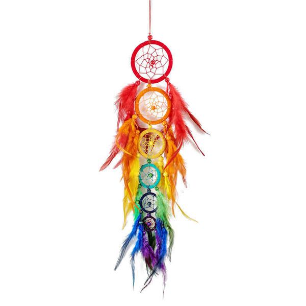 chinese-style products national style 8.5cm gradient rainbow color feather dream net suede handmade wood bead wax thread
chinese-style products national style 8.5cm gradient rainbow color feather dream net suede handmade wood bead wax thread