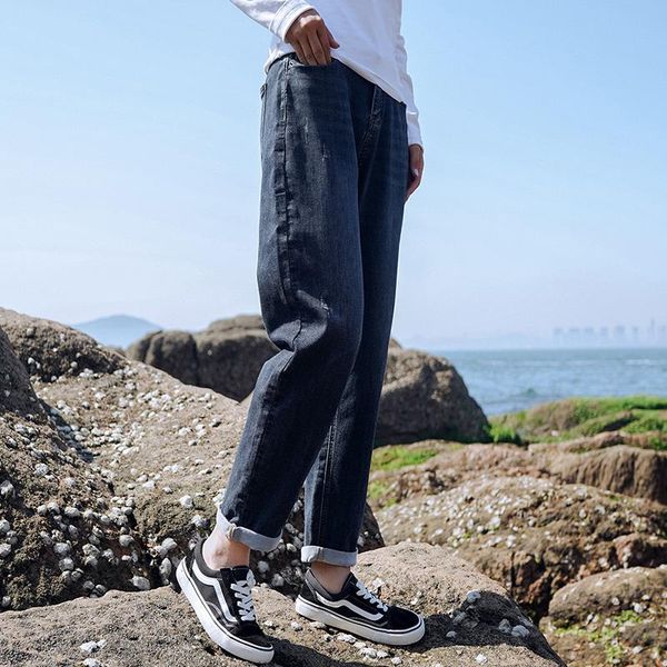 fairynatural ladies denim harem high waist pants 2021 autumn spring elasticity pockets women casual button trouser women's & capris, Black;white
fairynatural ladies denim harem high waist pants 2021 autumn spring elasticity pockets women casual button trouser women's & capris, Black;white