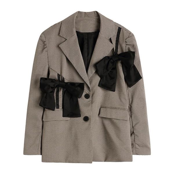 women's suits & blazers coat jacket female bowknot houndstooth casual fashion suit 2021 autumn niche bubble sleeve profile women, White;black
women's suits & blazers coat jacket female bowknot houndstooth casual fashion suit 2021 autumn niche bubble sleeve profile women, White;black