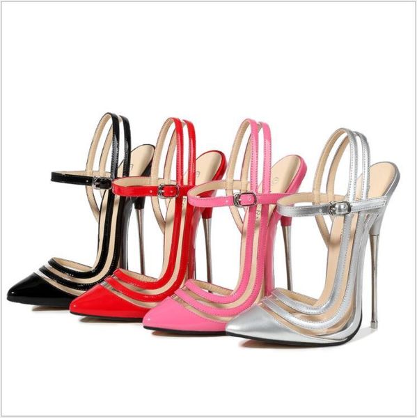 european and american women's pointed stiletto nightclub metal heel pole dancing super high plus size heels dress shoes, Black
european and american women's pointed stiletto nightclub metal heel pole dancing super high plus size heels dress shoes, Black