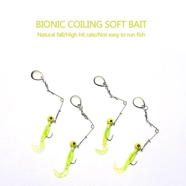 4pcs luya fishhook bionic insect curl tail fake bait lead head hook culter alburnus barbed fishing tackle small accessories hooks
4pcs luya fishhook bionic insect curl tail fake bait lead head hook culter alburnus barbed fishing tackle small accessories hooks