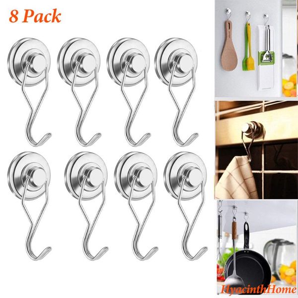 hooks & rails 8 pack magnetic heavy duty swivel swing magnet hook strong neodymium hanger for home kitchen refrigerator
hooks & rails 8 pack magnetic heavy duty swivel swing magnet hook strong neodymium hanger for home kitchen refrigerator