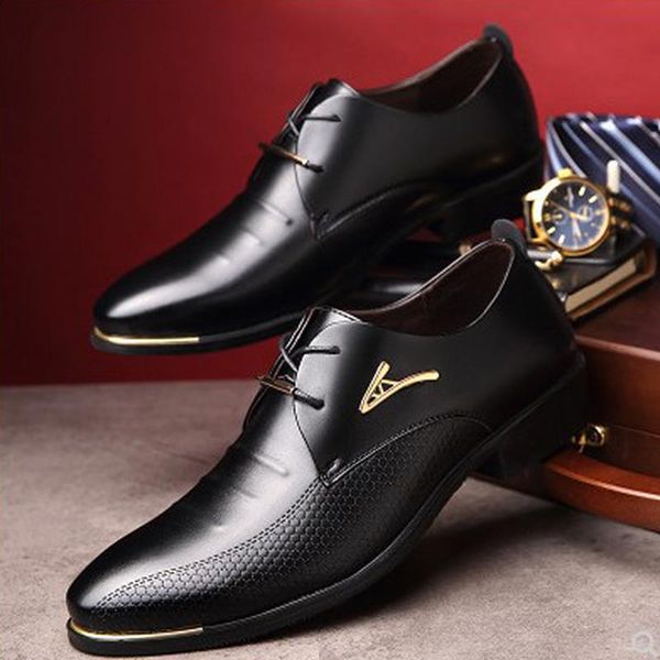 dress shoes 2021mens leather fashion pointed toe lace up men's business casual oxfords big size 39-48, Black
dress shoes 2021mens leather fashion pointed toe lace up men's business casual oxfords big size 39-48, Black