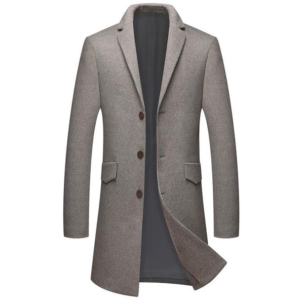 men's wool & blends 2021 autumn windbreaker woolen business casual plaid suit collar mid-length cloth brand boutique coat jacket, Black
men's wool & blends 2021 autumn windbreaker woolen business casual plaid suit collar mid-length cloth brand boutique coat jacket, Black