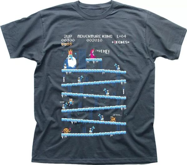 adventure time donkey kong arcade game 80s retro charcoal printed t-shirt fn9853, White;black
adventure time donkey kong arcade game 80s retro charcoal printed t-shirt fn9853, White;black