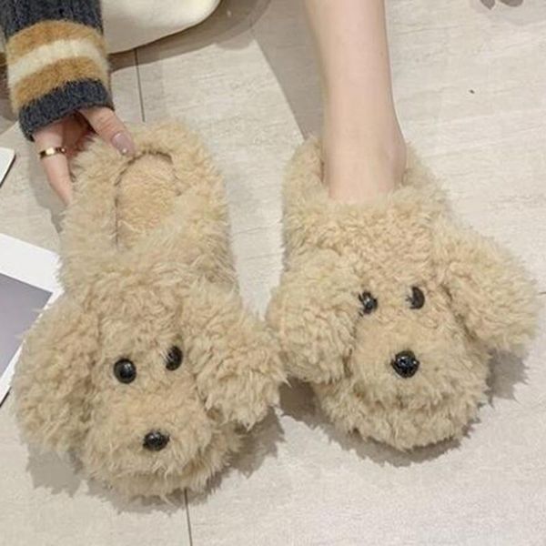 fashion fur dog slippers 2021 cute cartoon animal women winter warm plush home fluffy slides cotton house shoes zy1, Black
fashion fur dog slippers 2021 cute cartoon animal women winter warm plush home fluffy slides cotton house shoes zy1, Black