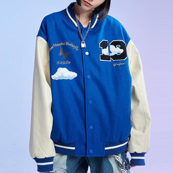 women's jackets women fuzzy embroidery baseball jacket single-breasted splice uniform fashion casual bf style loose woolen, Black;brown
women's jackets women fuzzy embroidery baseball jacket single-breasted splice uniform fashion casual bf style loose woolen, Black;brown